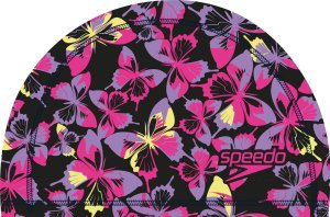 Speedo Czepek Pływacki Junior Speedo Printed Pace Cap Black/Pink 1