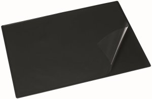 Bantex Skriveunderlag 49x65 cm m/transparent dækplade sort 1