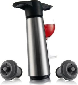 Vacu Vin Wine Saver Stainless Steel Gift box 9