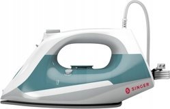 Żelazko Singer SINGER Steam Choice 1.0, Dry & Steam iron, Ceramic soleplate, 1.9 m, 70 g/min, Aqua colour, White, 20 g/min 1