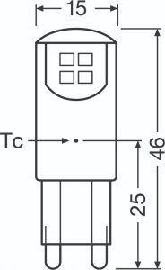Ledvance OSRAM PARATHOM® PIN klar 200lm 1,9W/827 (20W) G9 5