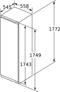 Lodówka Bosch Bosch Serie 8 KIF81PFE0, 289 L, SN-T, 37 dB, E 6