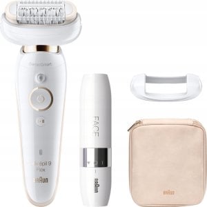 Braun Braun Silk-épil 9 Flex 9005, Gold, White, 40 tweezers, Armpit, Bikini, Front thigh, Inner upper arms, Epilation, Shaving, China, 0.5 mm 1