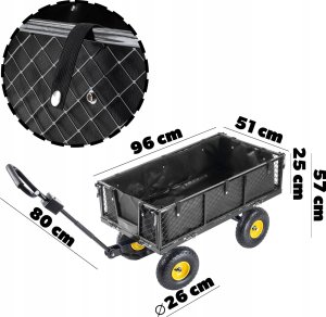 Kadax KADAX Wózek Ogrodowy Transportowy Przyczepka 300kg 2