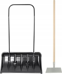 Kadax KADAX Łopata Zgarniacz Do Śniegu Pług Na Kółkach + Skuwacz Zbijak Lodu 25cm 15