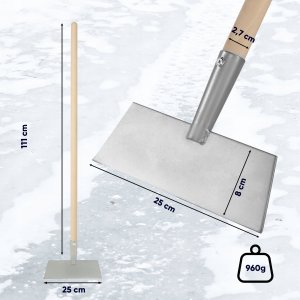 Kadax KADAX Łopata Zgarniacz Do Śniegu Pług Na Kółkach + Skuwacz Zbijak Lodu 25cm 4