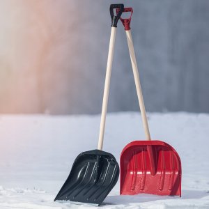 Kadax KADAX Łopata Pług Do Śniegu Na Kółkach + Łopata Drewniany Trzonek Zestaw 6