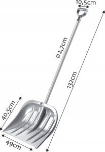 Kadax KADAX Łopata Pług Do Śniegu Na Kółkach + Łopata Aluminiowy Trzonek Zestaw 4
