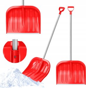 Kadax KADAX Łopata Pług Do Śniegu Na Kółkach + Łopata Aluminiowy Trzonek Zestaw 6