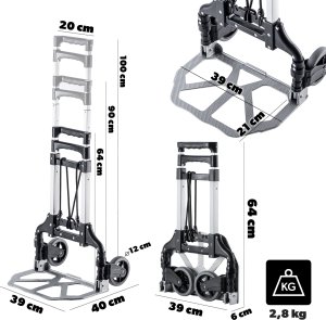 Kadax KADAX Składany wózek aluminiowy 70kg 2