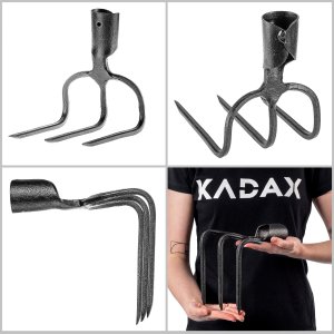 Kadax Haki 3-Zębne Do Nawozu Obornika Nieoprawione Widły Kopacz Bez Trzonka 3