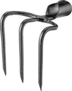 Kadax Haki 3-Zębne Do Nawozu Obornika Nieoprawione Widły Kopacz Bez Trzonka 4