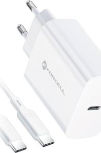 Ładowarka ForCell FORCELL F-ENERGY TFK-TC-25WPD ładowarka sieciowa Typ C + kabel Typ C do Typ C PD Q.C 3A 25W biała 13