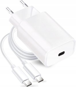 Ładowarka ForCell FORCELL F-ENERGY TFK-TC-25WPD ładowarka sieciowa Typ C + kabel Typ C do Typ C PD Q.C 3A 25W biała 2