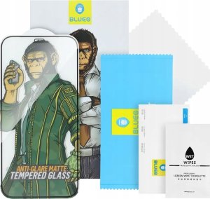 Blueo Szkło Hartowane 5D Mr. Monkey Glass - Apple iPhone 13 Pro Max / 14 Plus czarny (Strong Privacy) 5