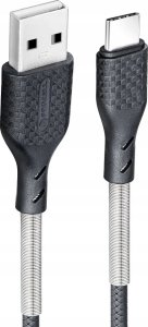 Kabel USB ForCell USB-A - USB-C 1 m Czarny 2