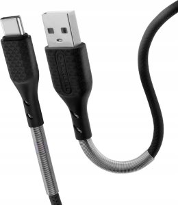 Kabel USB ForCell USB-A - USB-C 1 m Czarny 4