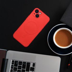 OEM Futerał SILICONE MAG COVER kompatybilny z MagSafe do IPHONE 11 czerwony 4