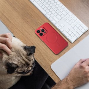 OEM Futerał SILICONE MAG COVER kompatybilny z MagSafe do IPHONE 11 czerwony 8