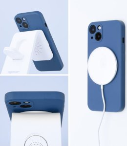 OEM Futerał SILICONE MAG COVER kompatybilny z MagSafe do IPHONE 12 Mini niebieski 11