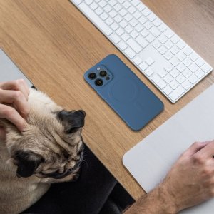 OEM Futerał SILICONE MAG COVER kompatybilny z MagSafe do IPHONE 12 Mini niebieski 8