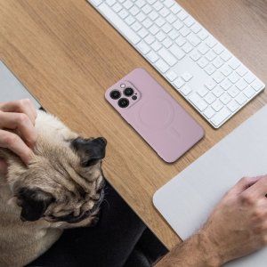 OEM Futerał SILICONE MAG COVER kompatybilny z MagSafe do IPHONE 11 różowy 7