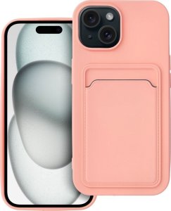 OEM Futerał CARD CASE do IPHONE 15 różowy 1