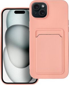 OEM Futerał CARD CASE do IPHONE 15 Plus różowy 1