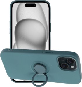 OEM Futerał SILICONE RING do IPHONE 15 zielony 1