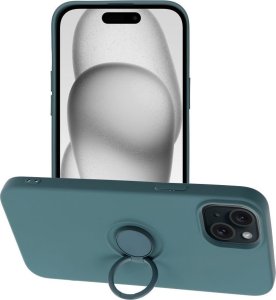 OEM Futerał SILICONE RING do IPHONE 15 Plus zielony 1