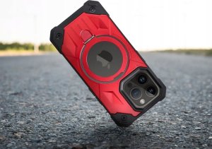 OEM Futerał ARMOR MAG COVER kompatybilny z MagSafe do IPHONE 12 / 12 Pro czerwony 3