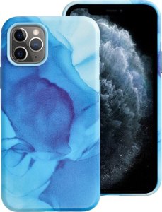 OEM Futerał LEATHER MAG COVER kompatybilny z MagSafe do IPHONE 11 Pro blue splash 1