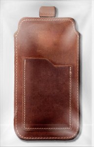 OEM Skórzana uniwersalna wsuwka z pull-up - ROYAL Crazy Horse / brązowy - Rozmiar 2XL - IPHONE 6 PLUS / SAMSUNG A52 / XIAOMI REDMI NOTE 10 7