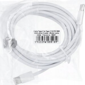 Kabel USB OEM USB-C - USB-C 3 m Biały 2