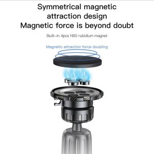 ForCell FORCELL F-Grip MagElite uchwyt samochodowy do kratki wlotu magnetyczny czarny 4