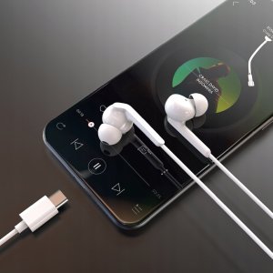 Słuchawki Dudao Słuchawki Dudao X3C+ przewodowe USB-C dokanałowe 1.2m - białe 3