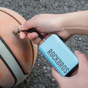 RockBros Pompka elektryczna 42520006001 z cyfrowym wyświetlaczem do opon / piłek / balonów - niebieska 3