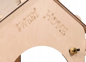 Ikonka Domek ogrodowy drewniany stolik tablica kredowa 86 x 137 x 105 cm 11