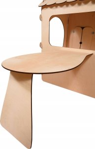 Ikonka Domek ogrodowy drewniany stolik tablica kredowa 86 x 137 x 105 cm 12