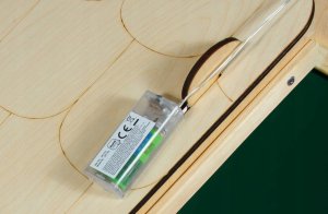 Ikonka Domek ogrodowy drewniany stolik tablica kredowa 86 x 137 x 105 cm 15