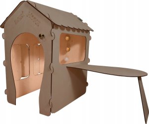 Ikonka Domek ogrodowy drewniany stolik tablica kredowa 86 x 137 x 105 cm 4