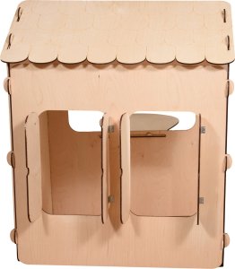 Ikonka Domek ogrodowy drewniany stolik tablica kredowa 86 x 137 x 105 cm 5