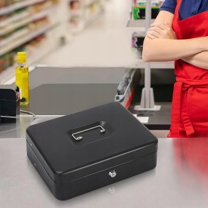 Total shopping Metalowa Kasetka Na Pieniądze Banknoty Bilon Skrzynka Schowek Pojemna Knu-02Bl 8