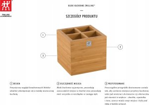 Zwilling Bambusowy pojemnik na akcesoria ZWILLING Storage 37880-101-0 - 16 cm 12