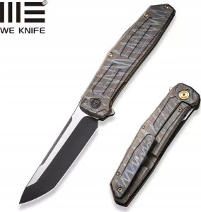 WE Knife Nóż składany WE Knife Shadowfire Tiger Stripe Titanium, Black Stonewashed / Satin CPM 20CV by Rafal Brzeski (WE22035-4) 1