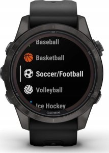 Zegarek sportowy Garmin Garmin fēnix® 7S Pro Sapphire Solar Carbon Grey DLC Titanium/Black 42mm 5