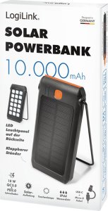 Powerbank LogiLink Solar 10000mAh Czarny 9