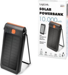 Powerbank LogiLink Solar 10000mAh Czarny 10