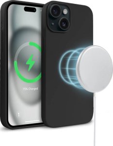 Crong Etui Color Cover Magnetic - iPhone 15 MagSafe Czarne 5