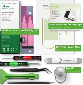Bateria Giga Fixxoo iPhone 6s Battery zestaw kompletny 2